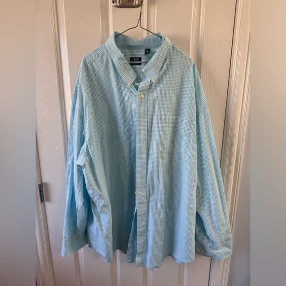 Izod - Mens - Big & Tall Light Blue Oxford Button Down 4XL - Picture 1 of 5